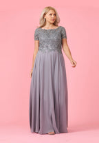Short Sleeve Mother Of The Bride Evening Dress