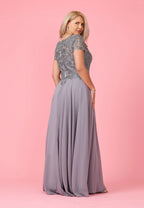 Short Sleeve Mother Of The Bride Evening Dress