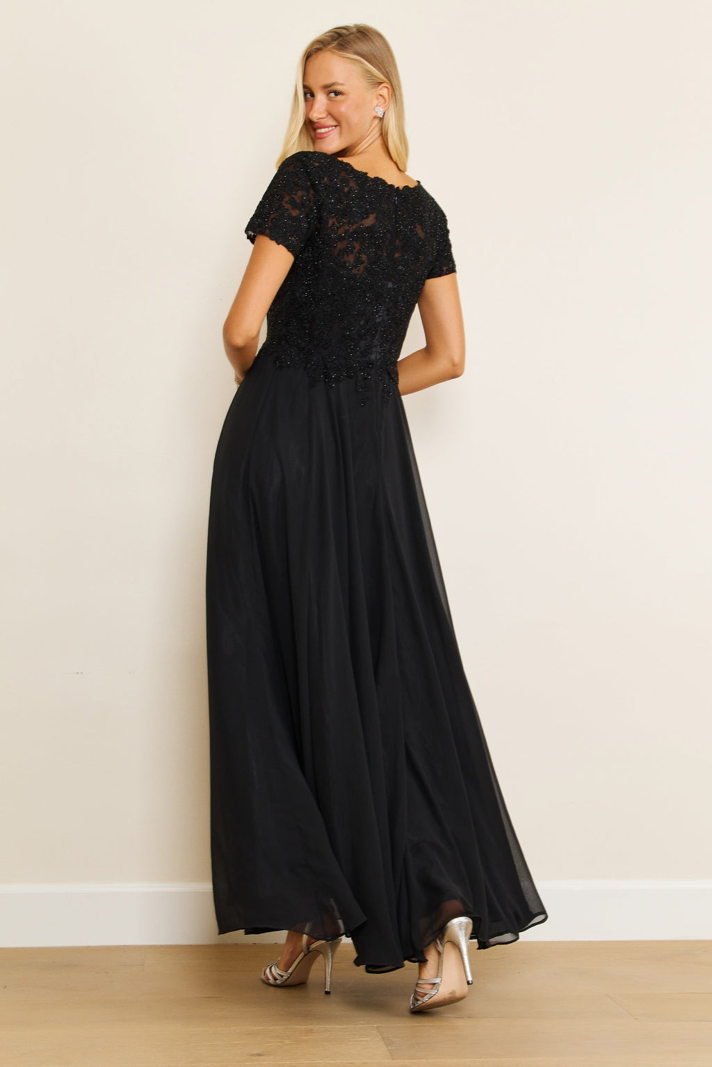 Short Sleeve Mother Of The Bride Evening Dress