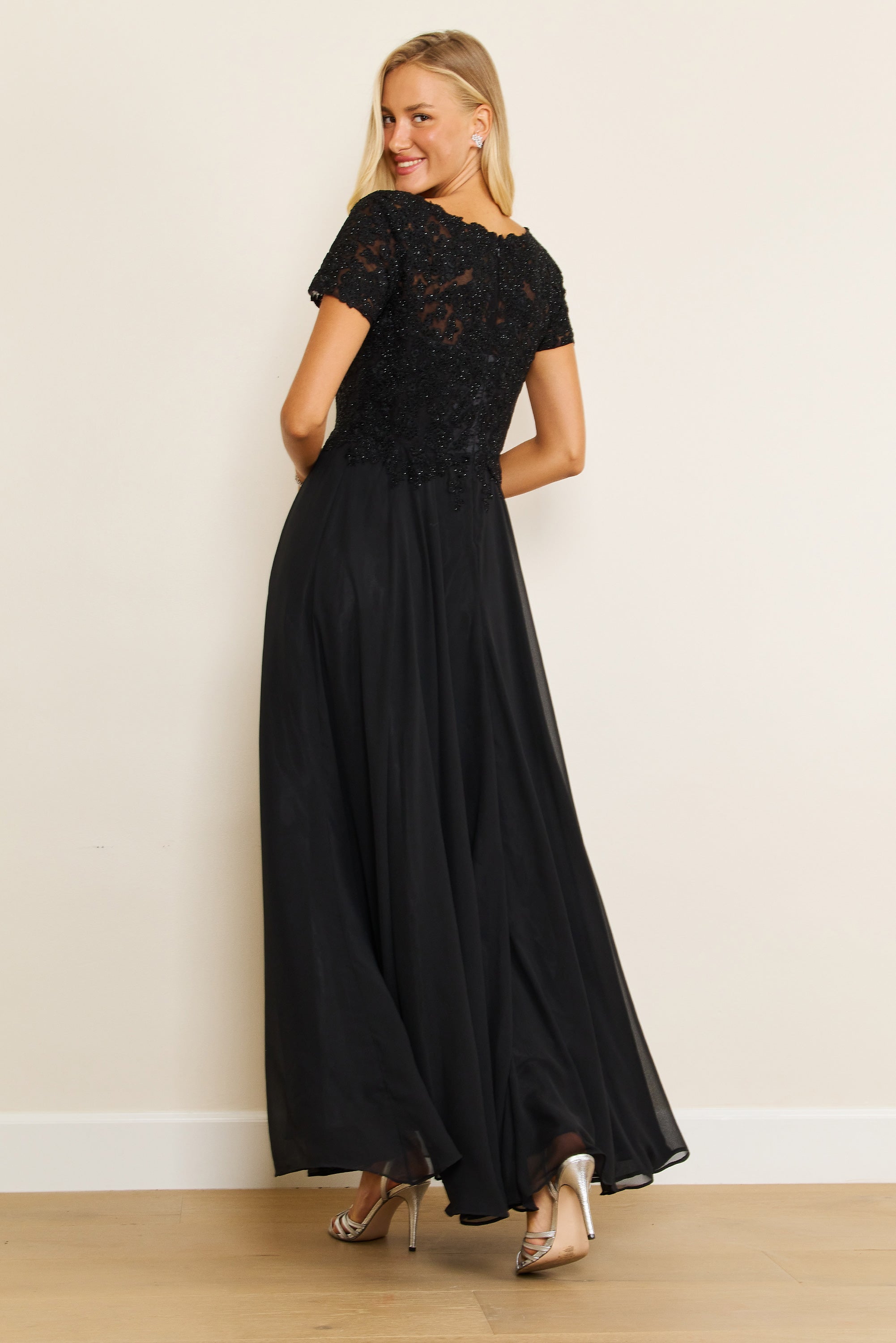 Short Sleeve Mother Of The Bride Evening Dress