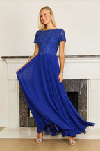 Short Sleeve Mother Of The Bride Evening Dress