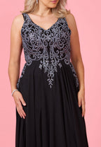 Long Formal Party Dress Plus Size Black Tie
